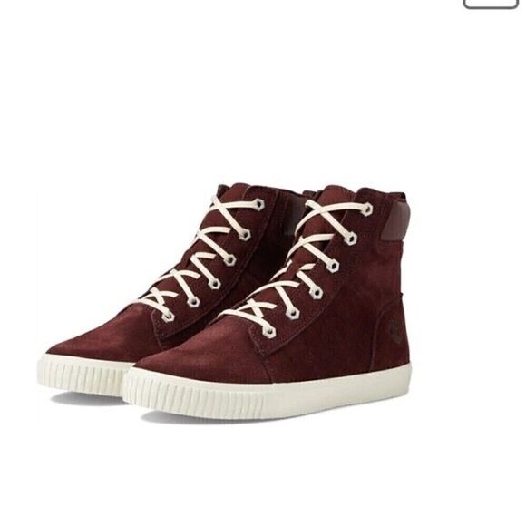 Timberland Women’s Skyla Bay 7" Burgundy Suede Sneaker Boot NIB shoes - Picture 13 of 15